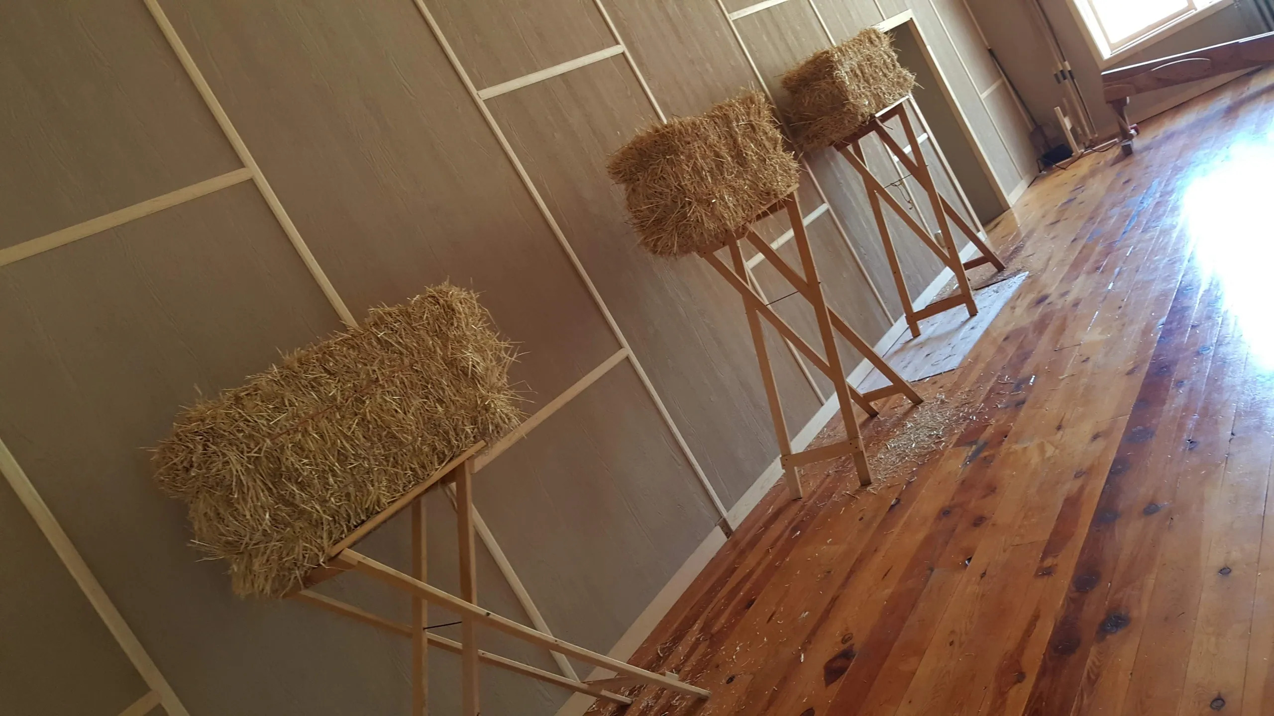 Makiwara at the practice space in New Mexico.